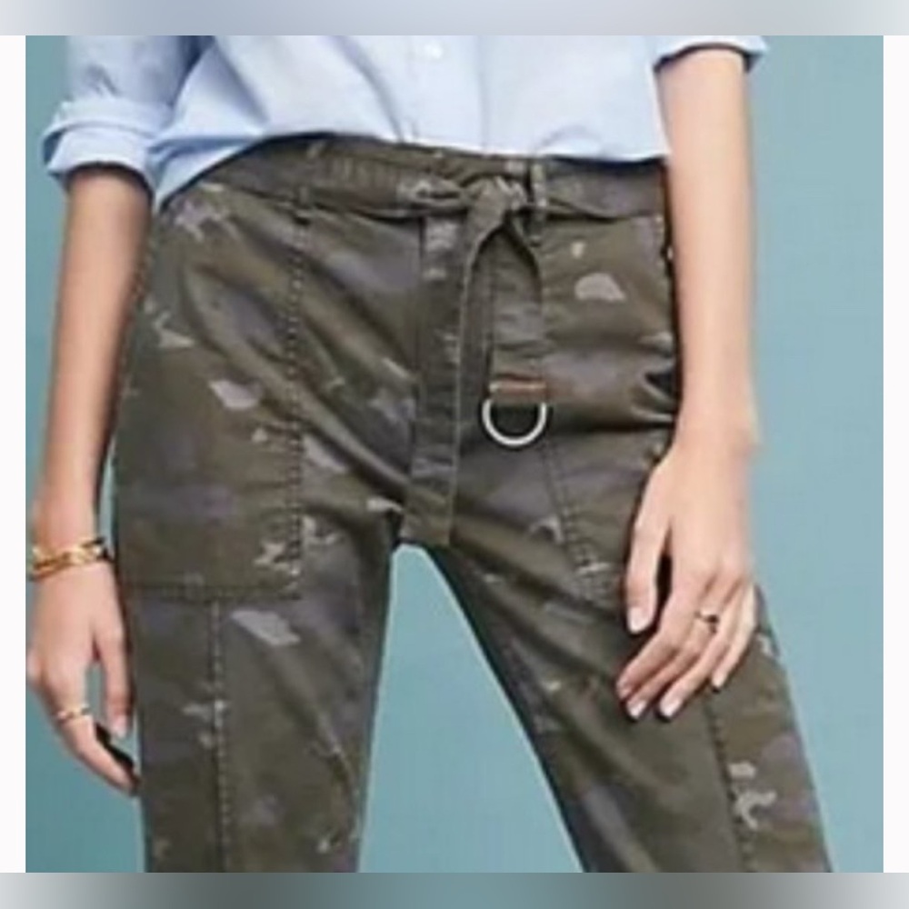 ANTHROPOLOGIE The Wanderer Moss Camouflage Pants Size 27 - Picture 2 of 9